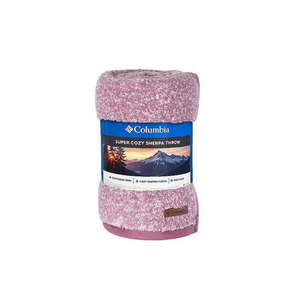 Columbia Other - Columbia Plush Sherpa Throw Wine Blanket